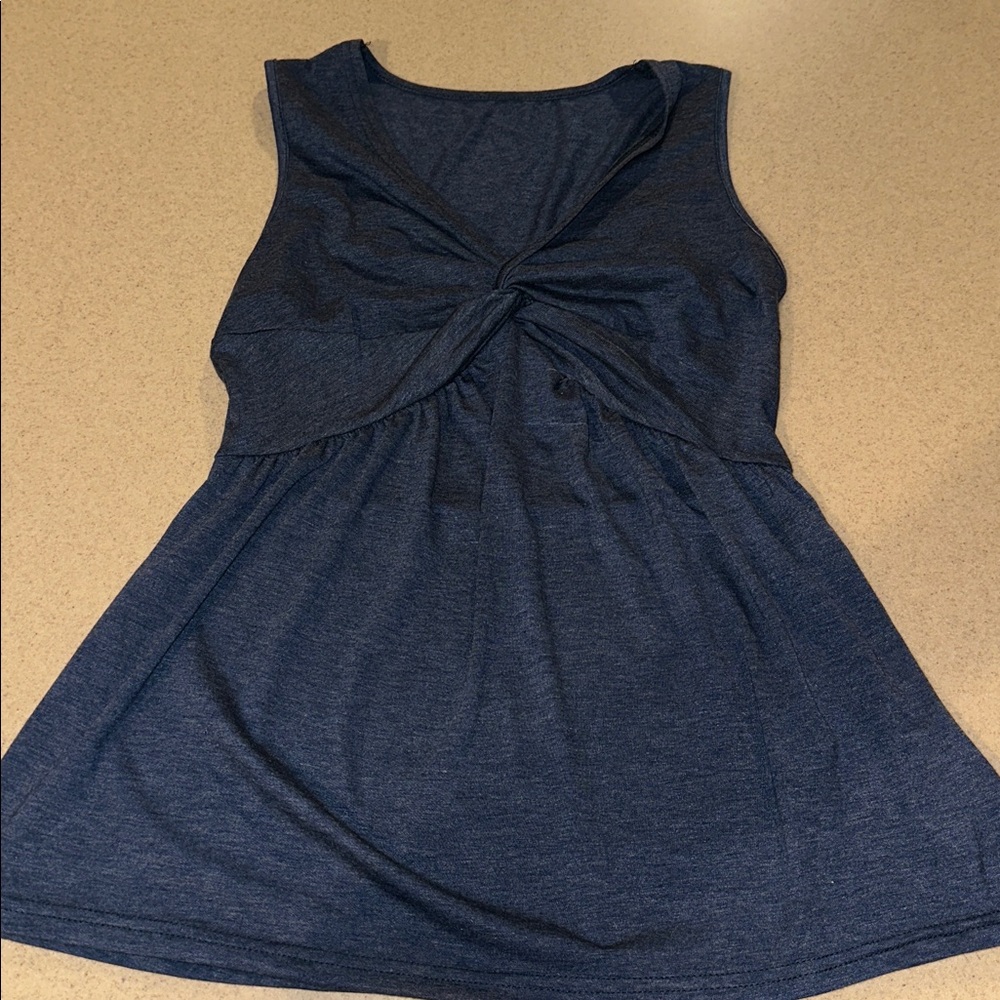 SHEIN Navy Twist Front Tank Top
